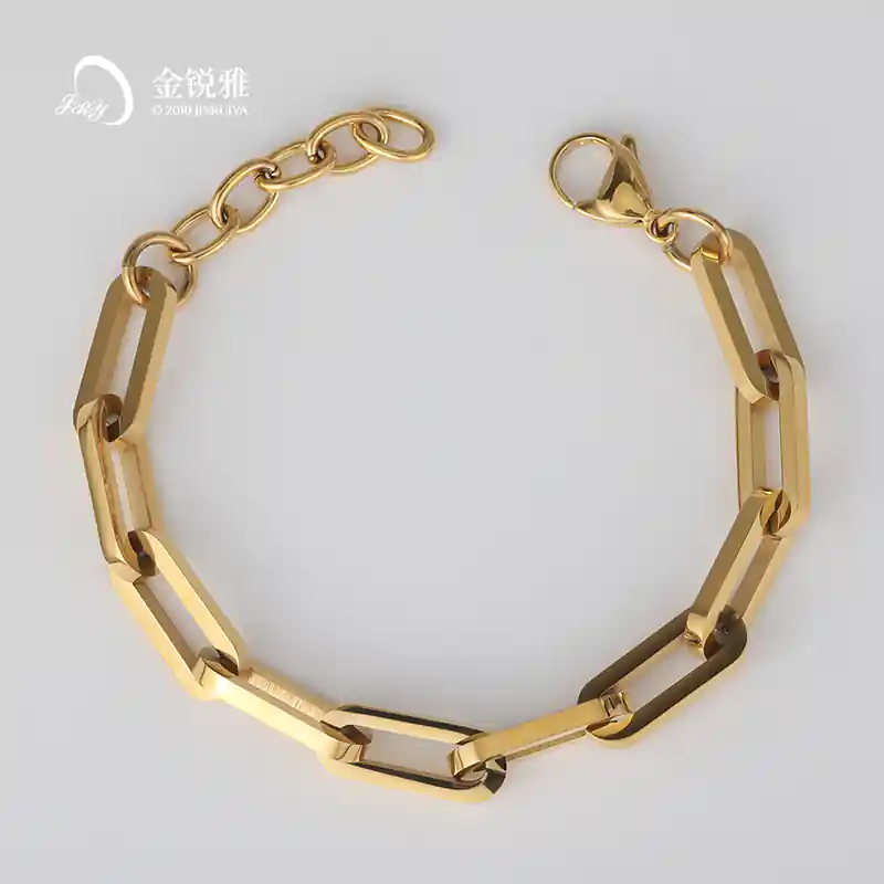 Chunky Stainless Steel Paperclip Bracelet