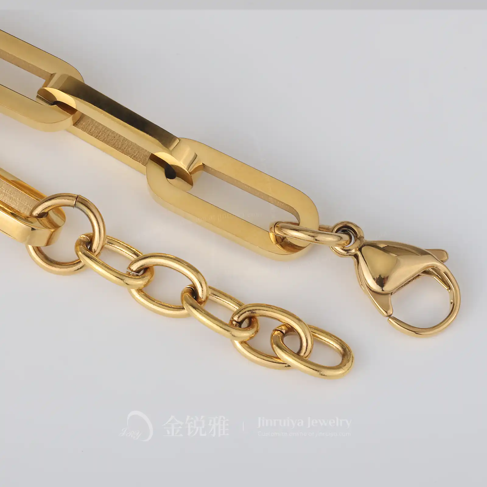 Stainless Steel Paperclip Bracelet Detail