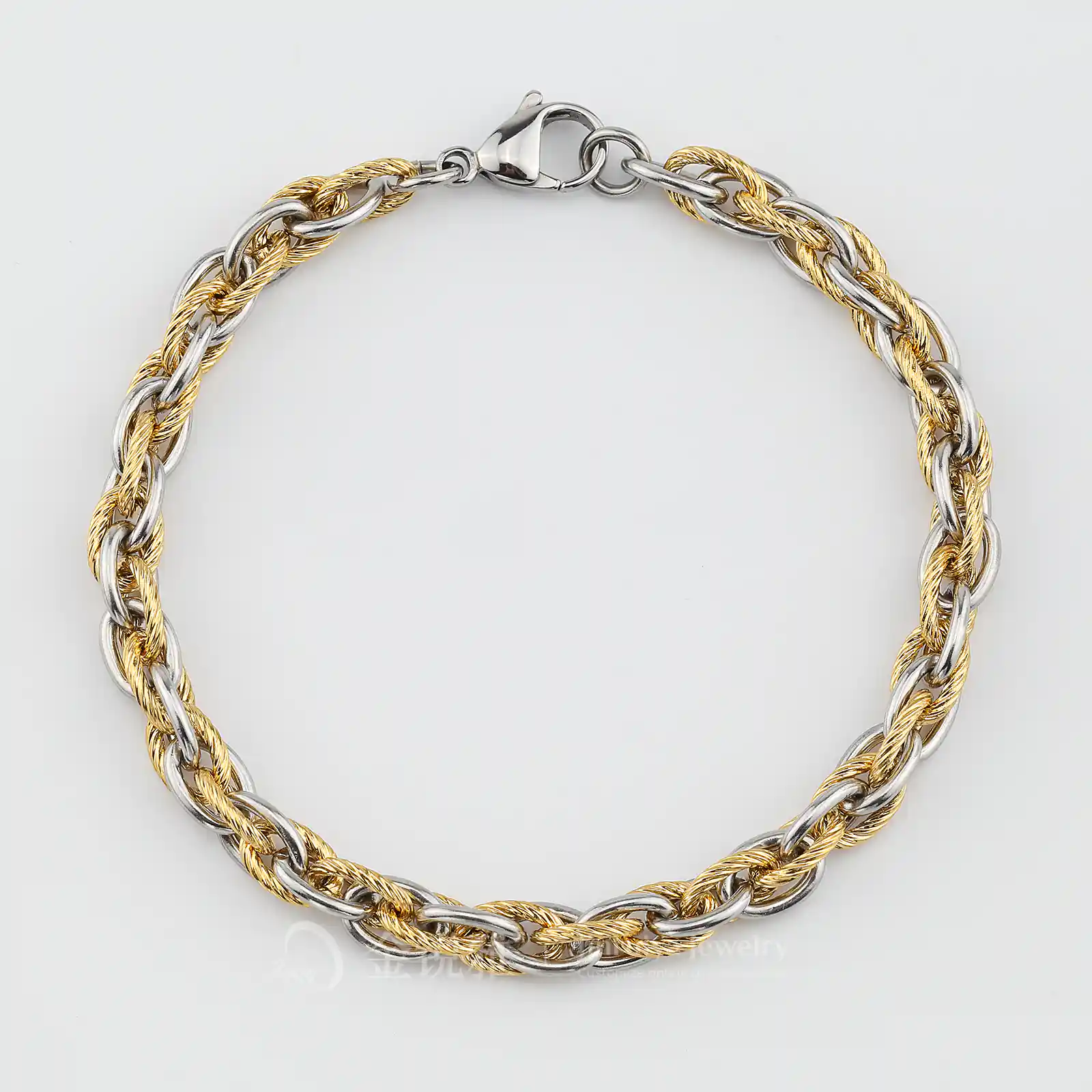 Twill O-Link Bracelet with 6.5 mm Chain Width