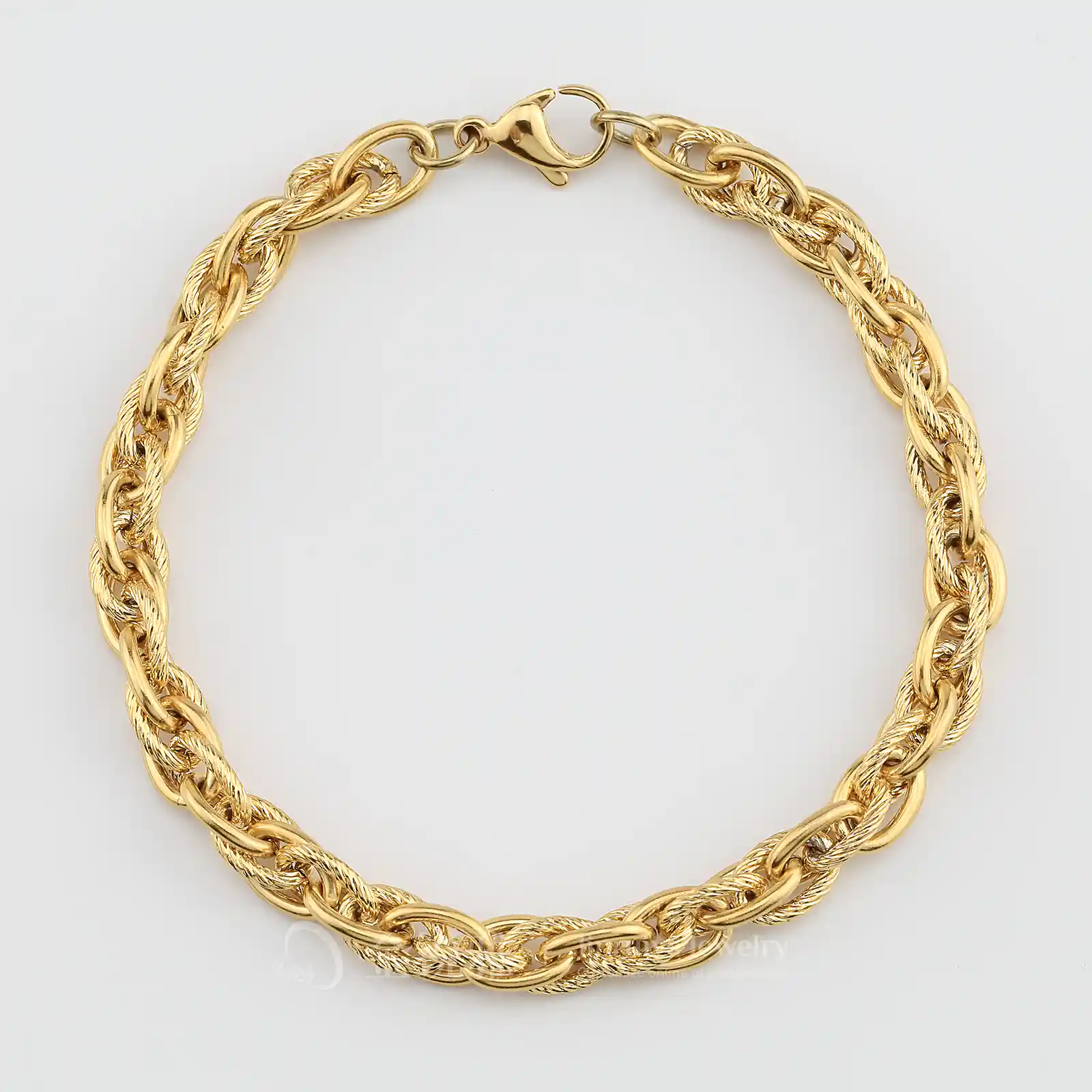 Gold Twill O-Link Bracelet