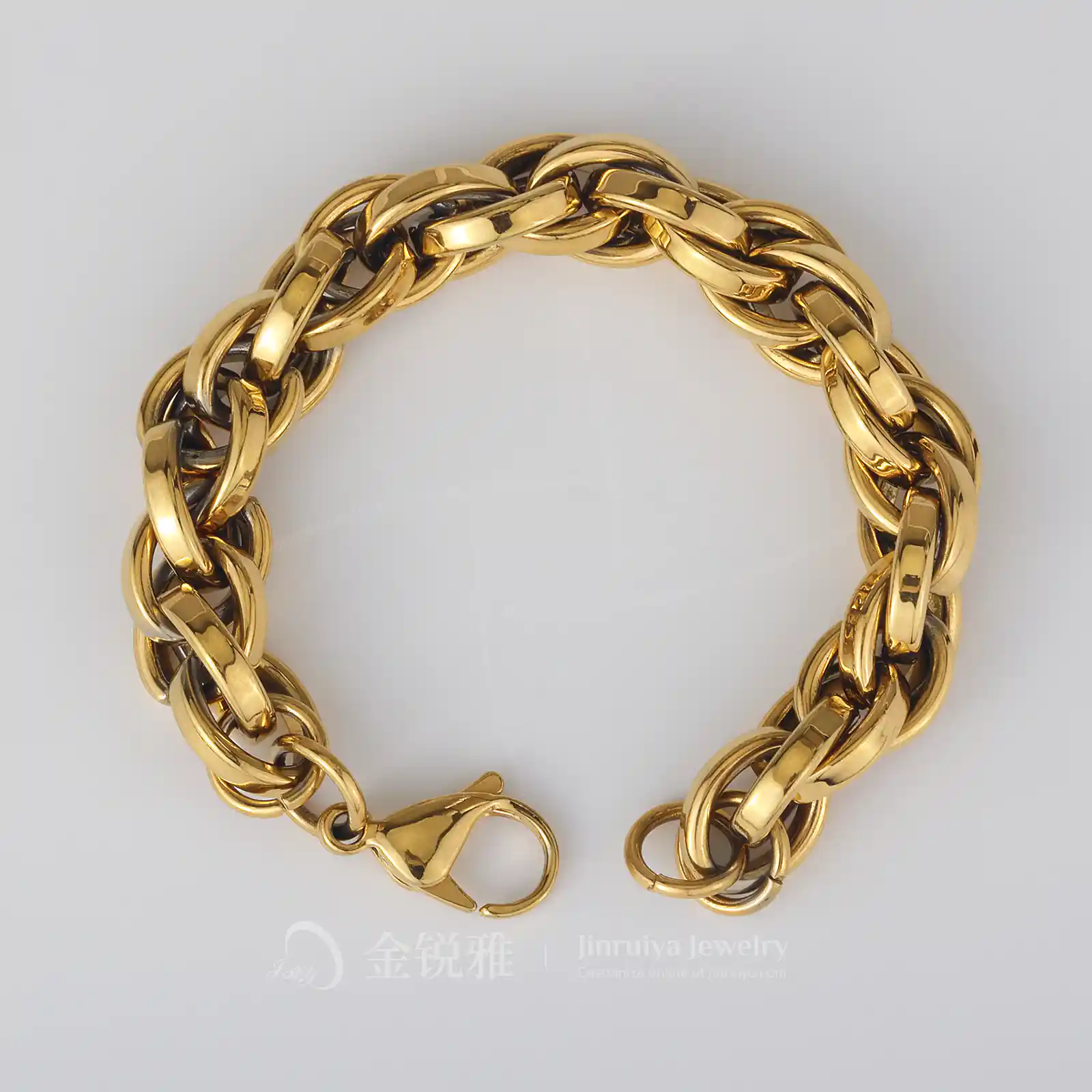 Double Buckle Chain Bracelet Overall Display