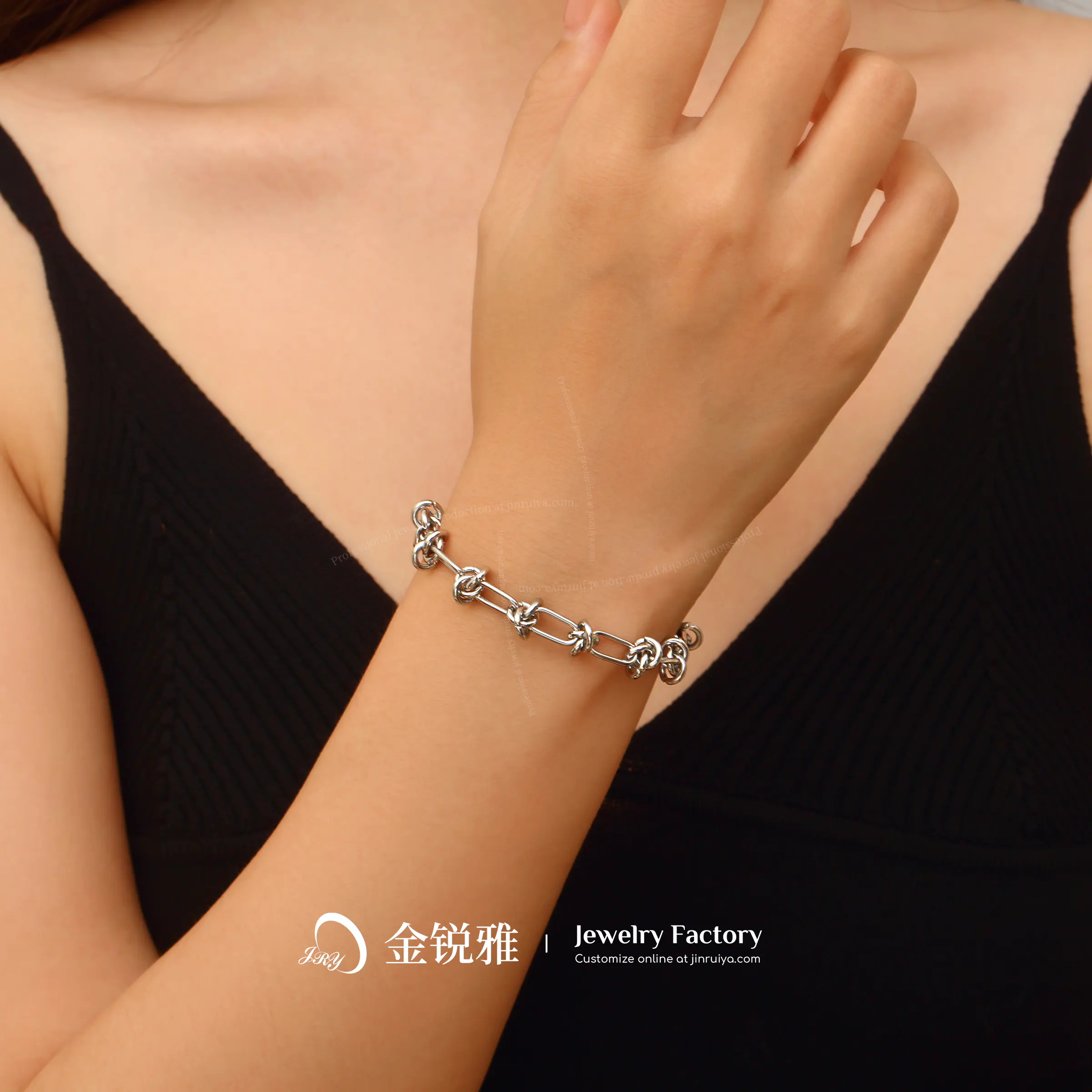 Stainless Steel Twist Chain Bracelet