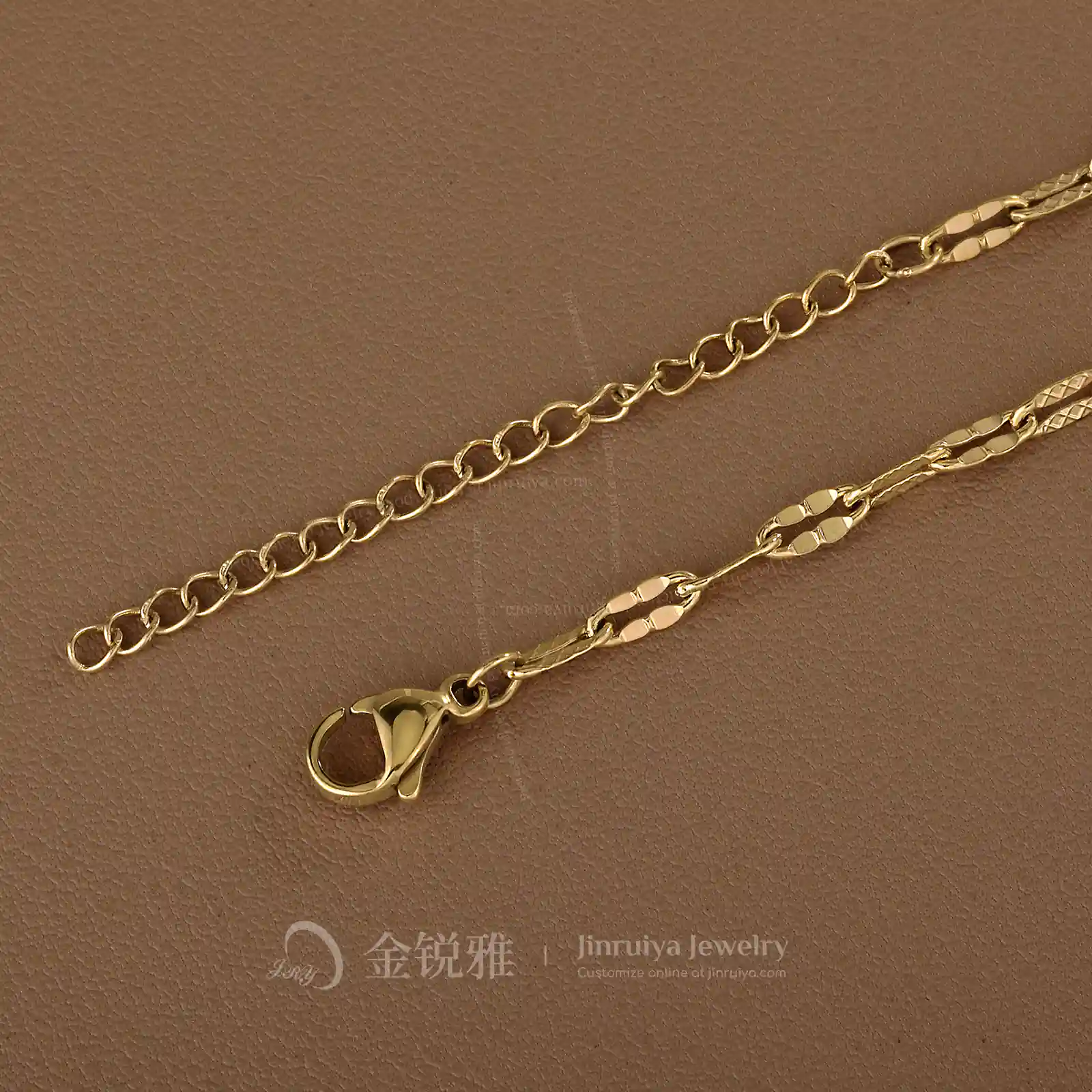 Lip chain bracelet close-up