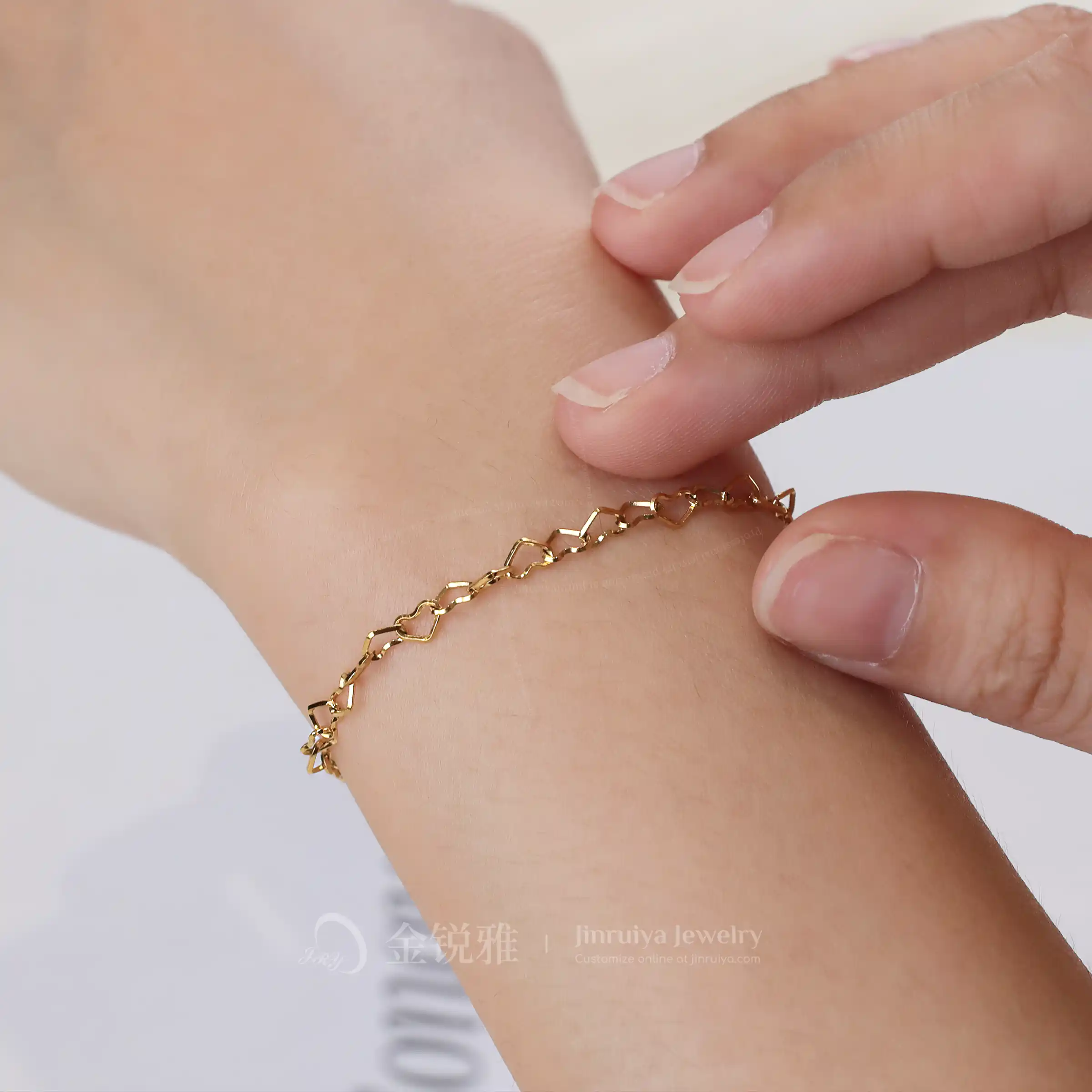 Heart Link Chain Bracelet