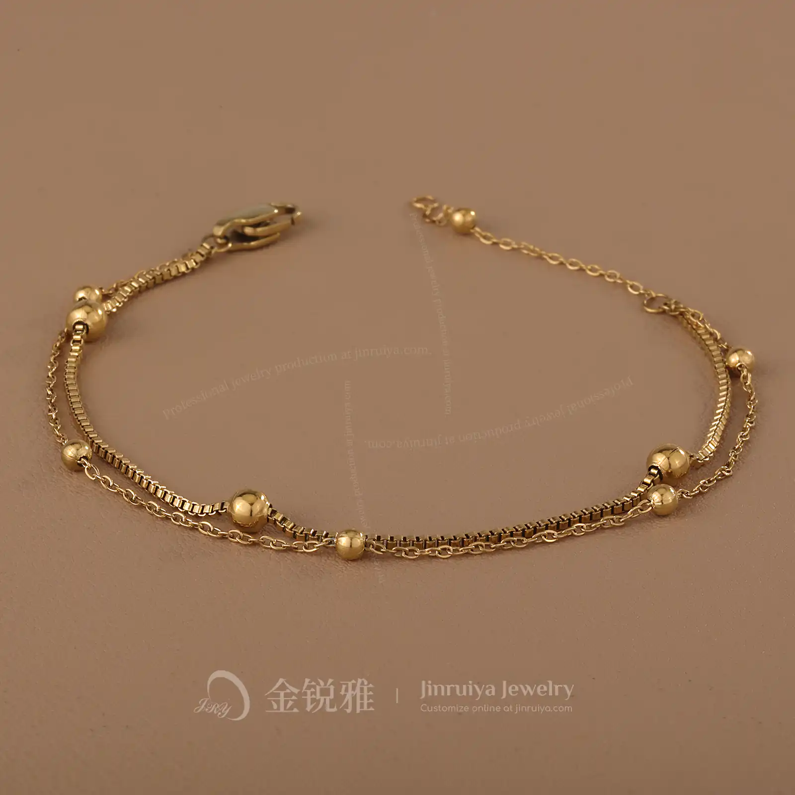 Double Layer Spacer Bead Bracelet, Still Life 1