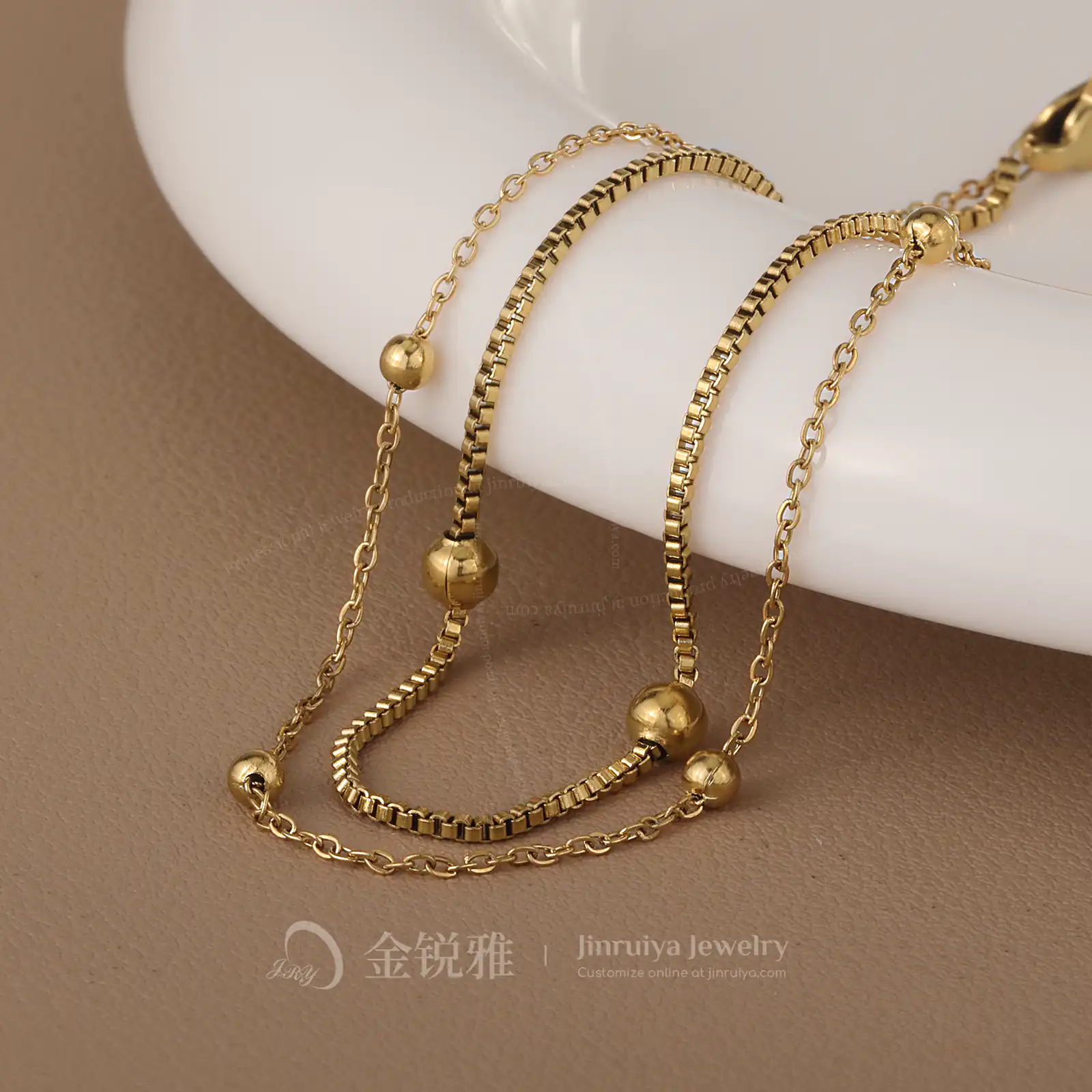 Double Layer Spacer Bead Bracelet, Still Life 2