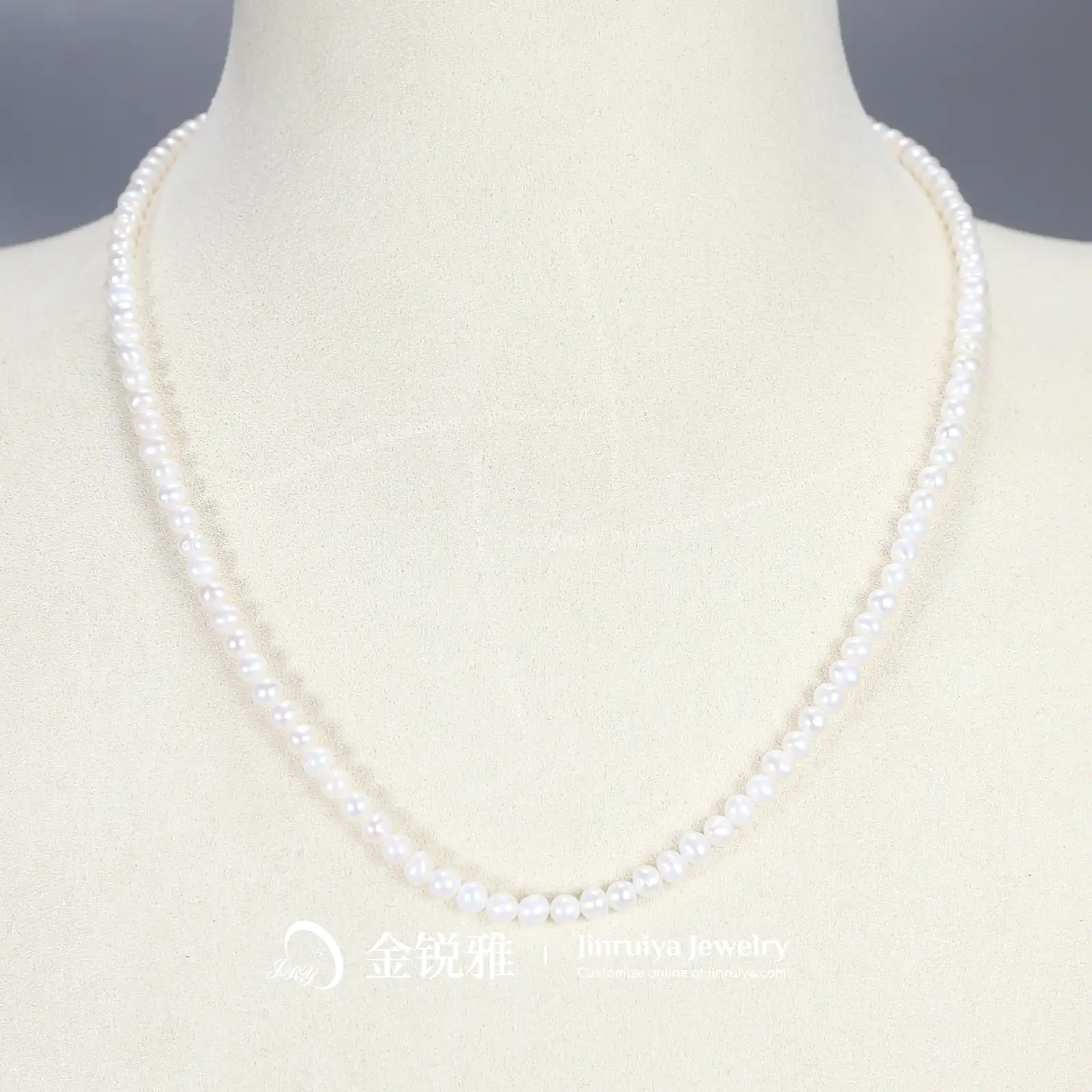 Beaded natural freshwater pearl necklace style 01