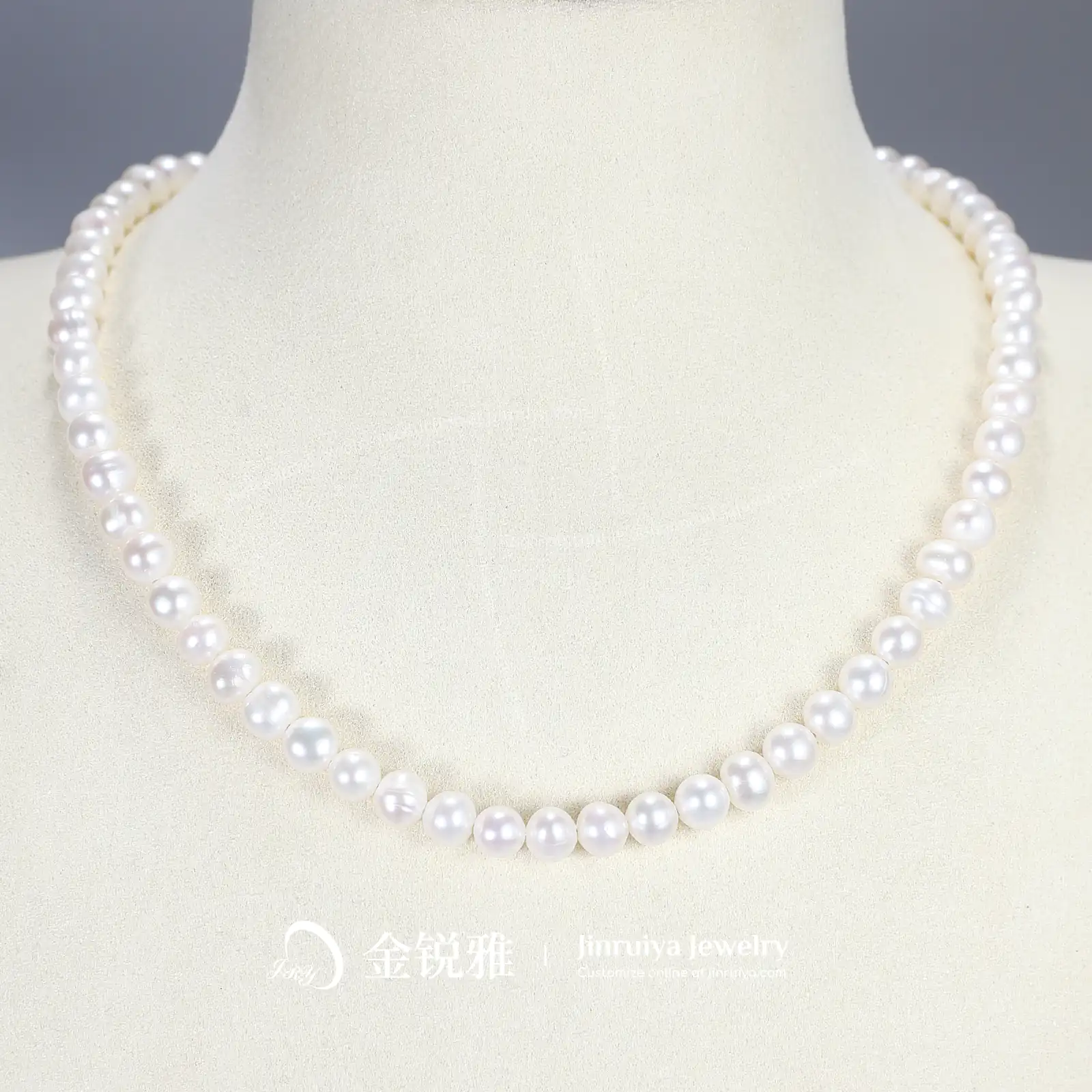 Beaded natural freshwater pearl necklace style 02