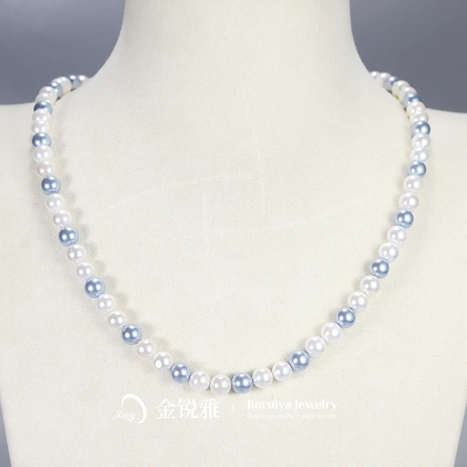 Beaded shell pearl necklace style 01