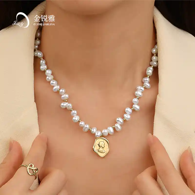 Assortment of custom pearl necklaces