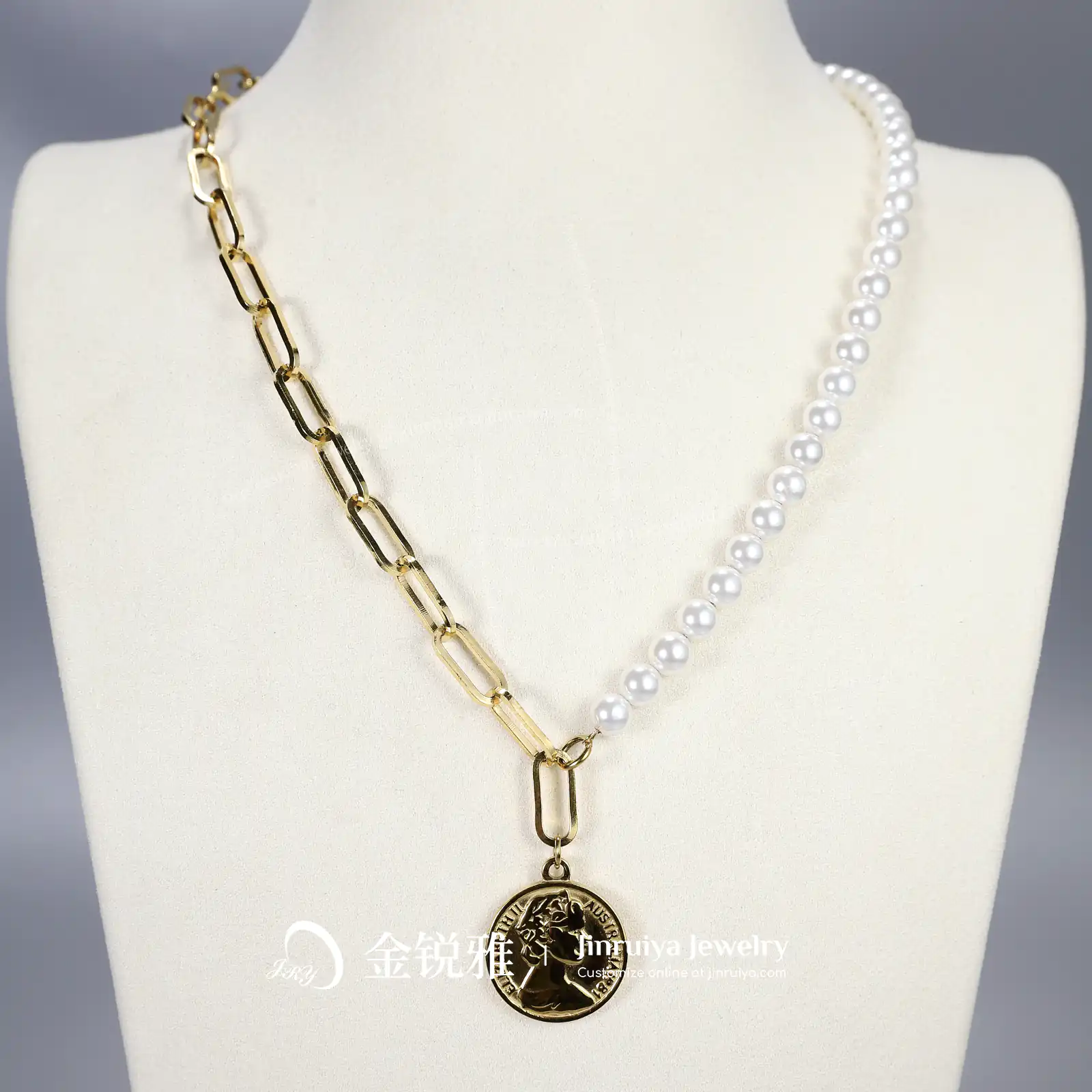 Pearl pendant necklace style 02