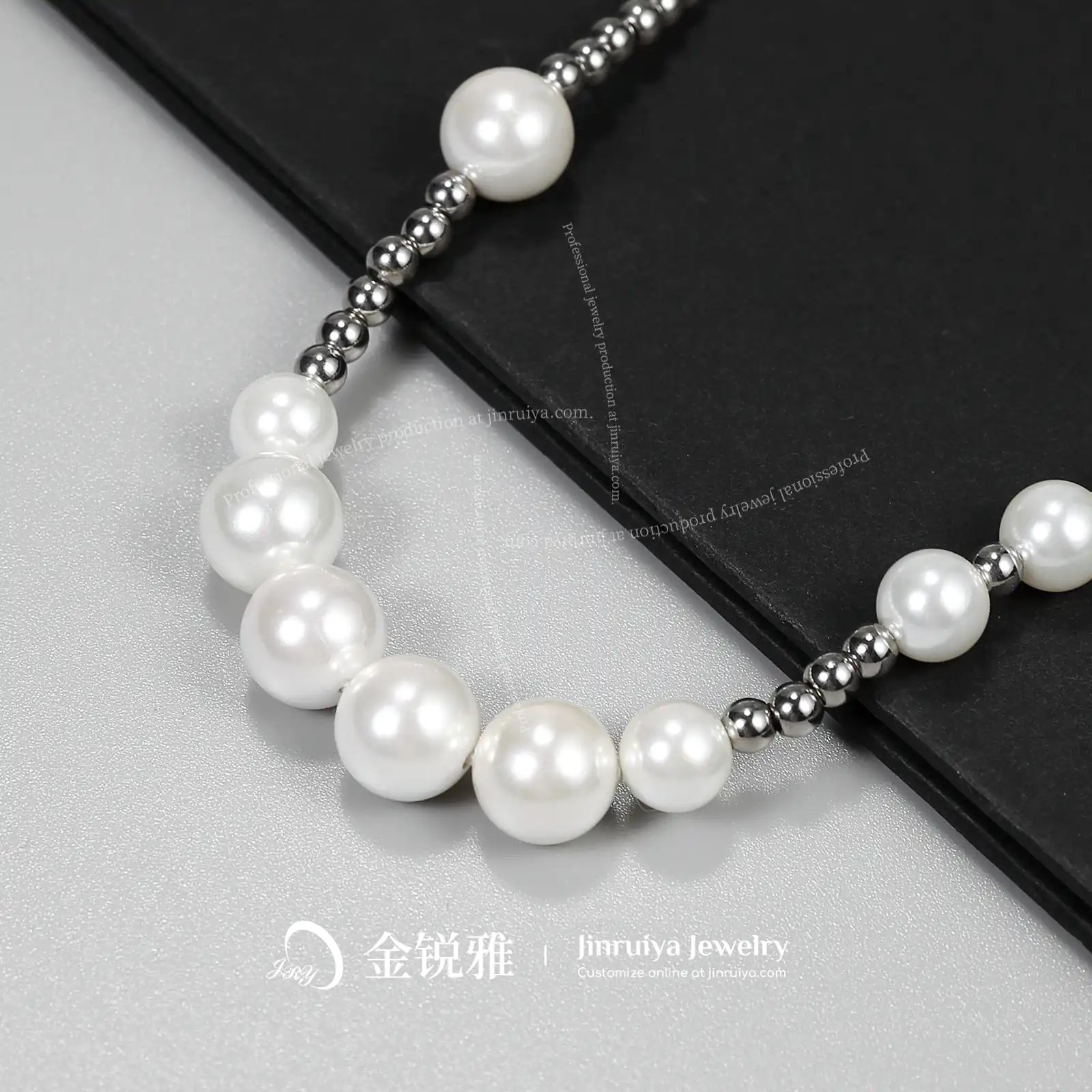 Detailed still shot of pearl necklace 04